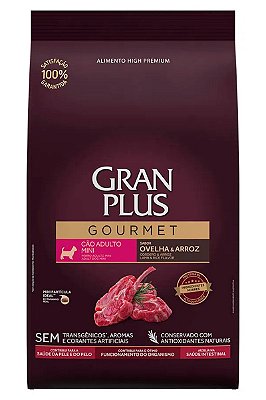 Ração GranPlus Gourmet High Premium Sabor Ovelha e Arroz para Cães Adultos Minis - 10,1kg