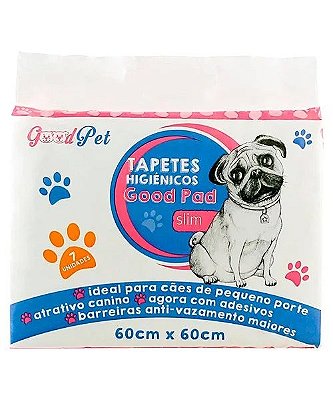 Tapete Higiênico Good Pads Slim 60x60 para Cães - 7, 30 ou 50 unidades