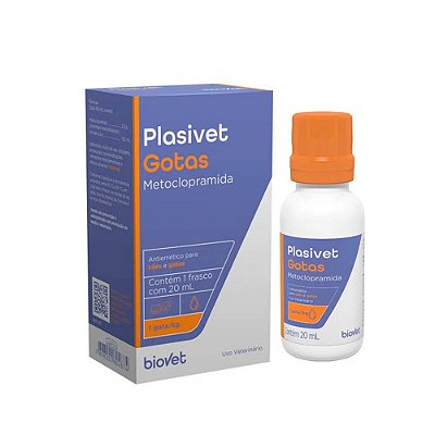 Antiemético Plasivet Gotas para Cães e Gatos - 20 ml