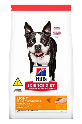 Ração Hill's Science Diet Light Sabor Frango Pedaços Pequenos para Cães Adultos - 2,4kg ou 6kg