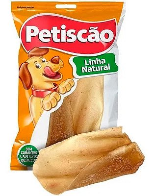 Orelha Bovina Natural Petiscão para Cães - 1 Unidade