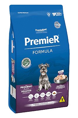 Ração Premier Super Premium Formula Sabor Frango e Mandioca para Cães Adultos de Raças Pequenas - 1kg, 2,5kg,15kg ou 20kg