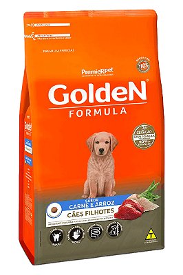 Ração Golden Formula Sabor Carne e Arroz para Cães Filhotes - 3kg ou 15kg