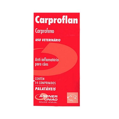 Anti-inflamatório Carproflan com 14 comprimidos de 25mg e 75mg