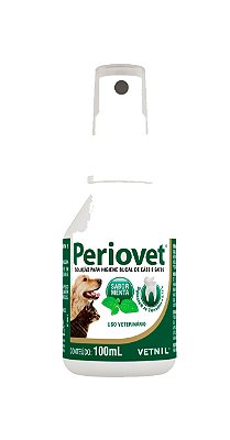 Solução Vetnil para Higiene Bucal de Cães e Gato em Spray Periovet - 100ml