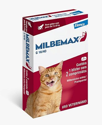 Vermífugo Milbemax G para Gatos de 2 a 8kg com 2 comprimidos
