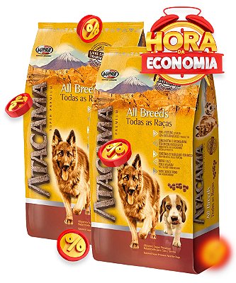 Ração Supra Atacama Super Premium para Cães Adultos de Todas as Raças - Combo com 28kg (2x 14kg)
