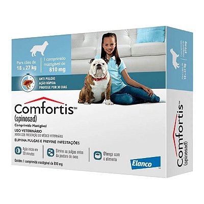 Antipulgas Elanco Comfortis 810 mg - Cães de 18 a 27Kg - Dose Única