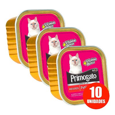 Patê Primogato Sabor Carne para Gatos Adultos 150g - 10 unidades