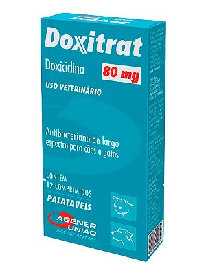 Antibiótico Doxitrat Caixa com 12 Comprimidos - 80 mg