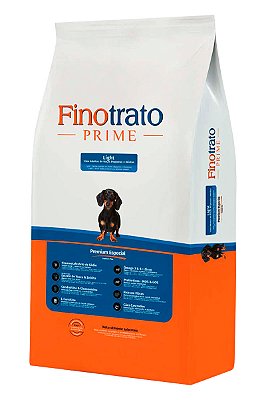 Ração Finotrato Prime Light Premium Especial para Cães Adultos de Raças Pequenas e Médias - 3kg ou 10,1kg