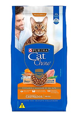 Ração Cat Chow Premium Especial Sabor Peixe para Gatos Castrados - 1Kg à granel