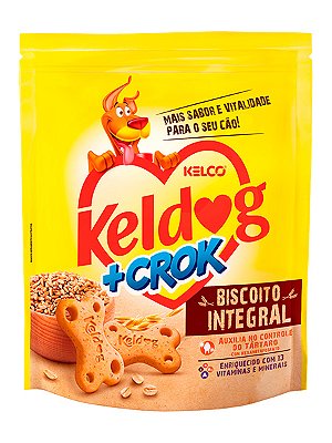 Biscoito Integral Keldog +Crok Kelco - 400g