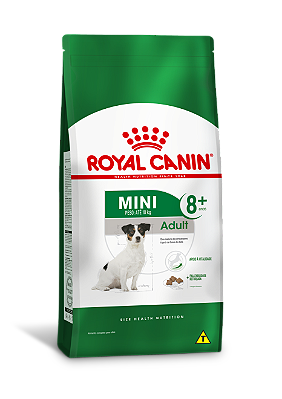 Ração Royal Canin Mini Adult 8+ para Cães Adultos de Raças Pequenas com 8 Anos ou mais - 7,5kg