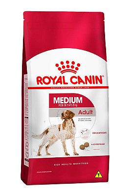 Ração Royal Canin Medium Adult para Cães Adultos de Raças Médias com 12 Meses ou mais - 15kg