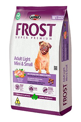 Ração Frost Adult Light Mini e Small Super Premium para Cães Adultos Mini e Pequeno Porte Acima do Peso, Castrados ou Idosos - 15kg