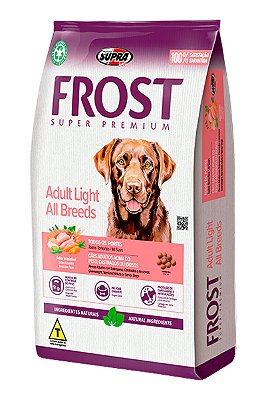 Ração Frost Adult Light All Breeds Super Premium para Cães Adultos Todos os Portes Acima do Peso, Castrados ou Idosos - 15kg