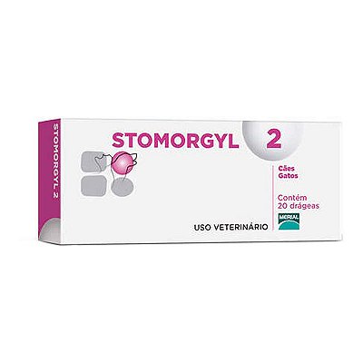 Antibiótico Merial Stomorgyl 2 para Cães e Gatos com 20 Comprimidos