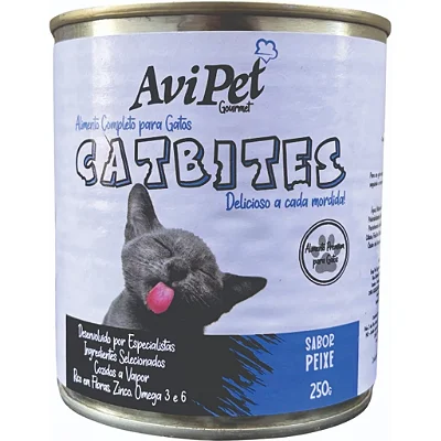 Patê Catbites AviPet Gourmet Sabor Peixe para Gatos - 250g
