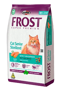 Ração Frost Cat Senior Sterilized Super Premium para Gatos Adultos 7+ Castrados - 1,5kg e 7,5kg