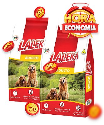 Ração Laleka para Cães Adultos - Combo com 40kg (2x 20Kg)