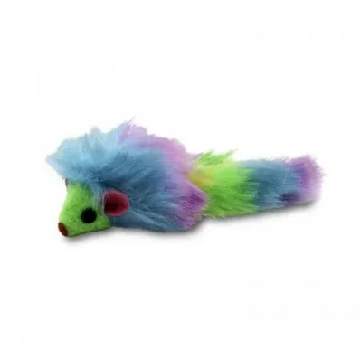 Brinquedo Pet Rato Colorido de Pelucia para Gatos