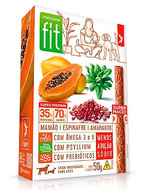 Petisco Onebyone Gourmet Sabor Mamão e Espinafre para Cães - 50g