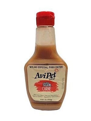 Molho AviPet Gourmet Sabor Carne para Gatos - 250g