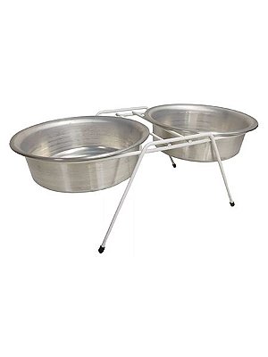 Comedouro Alto de Aramado para Cães e Gatos - 2,2l