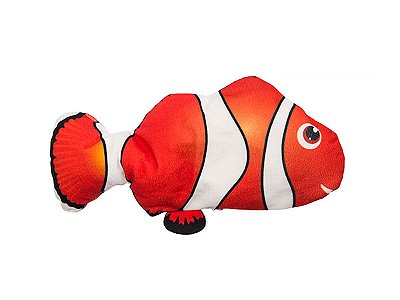 Brinquedo Pet Peixe Palhaço Elétrico de Pelúcia