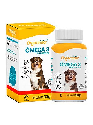 Suplemento Organnact Ômega 3 para Cães com 30 cápsulas