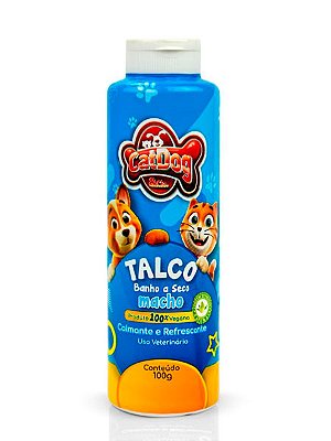 Talco CatDog Calmante e Refrescante para Cães e Gatos Machos - 100 g
