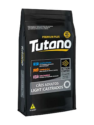 Ração Tutano Premium Plus Light para Cães Adultos Castrados  - 3kg ou 15kg
