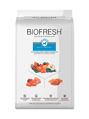 Ração Biofresh Super Premium Raças Médias para Cães Adultos Castrados - 10,1Kg
