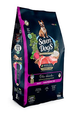 Ração Seven Dogs Premium Especial Sabor Cordeiro e Arroz para Cães Adultos Raças Pequenas e Mini - 10,1Kg e 14Kg