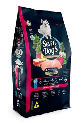 Ração Seven Dogs Premium Especial Sabor Frango, Batata-doce e Beterraba para Cães Sênior 7+ - 10,1kg