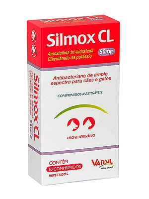 Antibiótico Silmox Caixa com 10 Comprimidos - 50mg, 150mg ou 300mg