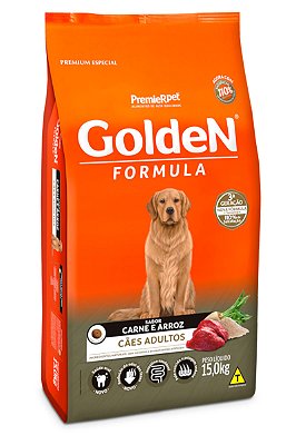 Ração Golden Formula para Cães Adultos Carne e Arroz - 15Kg