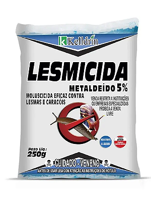 Mata Lesma Caramujo Isca Madelesma Moluscicida Resistente à Umidade 250g - Kelldrin