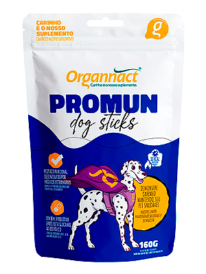Petisco Organnact Promun Dog Sticks Cães Adultos - 160g
