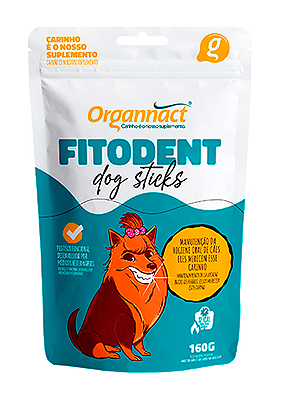 Petisco Organnact FitoDent Dog Sticks Cães Adultos - 160g