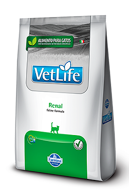 Ração VetLife Farmina Renal para Gatos Adultos - 400g, 2kg ou 7,5kg