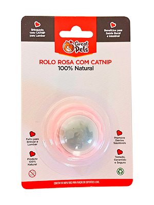 Brinquedo Rolo com Catnip Great Pets para Gatos - Azul ou Rosa