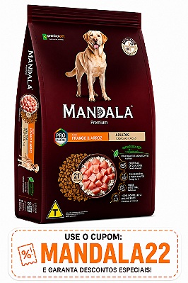 Ração Mandala Premium Sabor Frango e Arroz para Cães Adultos 25kg