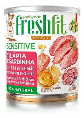 Ração Úmida Onebyone Freshfit Select Sensitive Sabor Tilápia e Sardinha para Cães - 280g