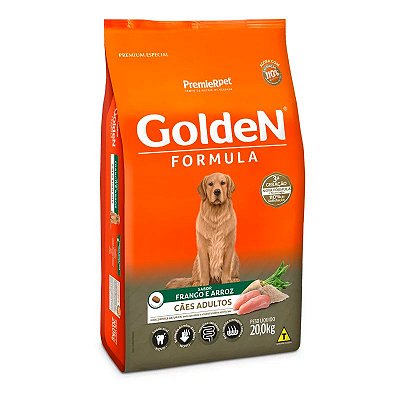 Ração Golden Formula para Cães Adultos Frango e Arroz - 15kg ou 20Kg