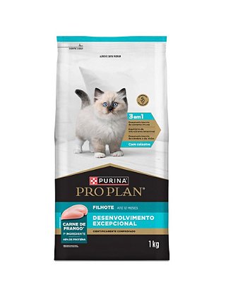Ração Pro Plan Desenvolvimento Excepcional para Gatos Filhotes Sabor Frango 1kg