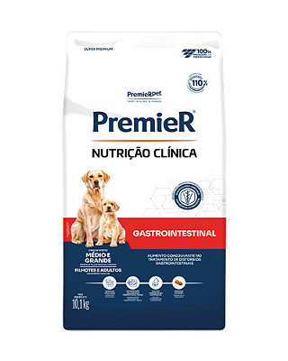Ração PremieR Nutrição Clínica Gastrointestinal para Cães Filhotes e Adultos de Porte Médio e Grande - 10,1 kg