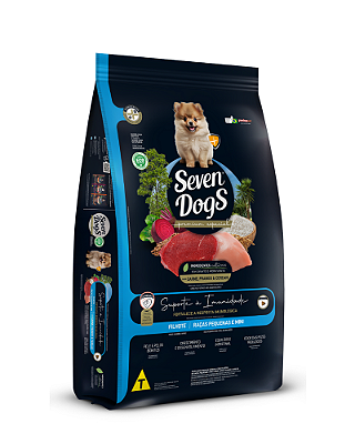 Ração Seven Dogs Carne, Frango e Cereais para Cães Filhotes de Raças Pequenas e Mini 10,1 kg