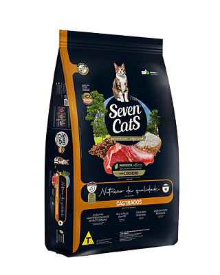 Ração Seven Cats Cordeiro para Gatos Adultos Castrados 10,1 kg